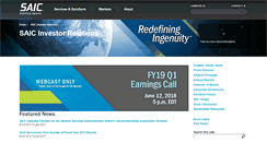 Desktop Screenshot of investors.saic.com