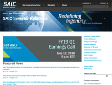 Tablet Screenshot of investors.saic.com